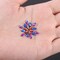 1200 Pieces 12 Colors Shiny Nail Rhinestones Horse Eye Rhinestones Flat Back Nail Gems Decorations Supplies with Box